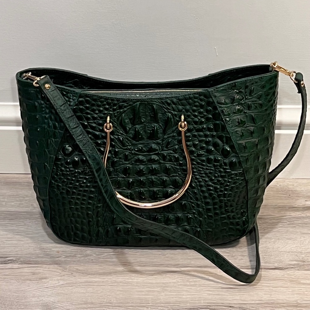 Lisa Robertson Real Leather Italian Made Green Bag